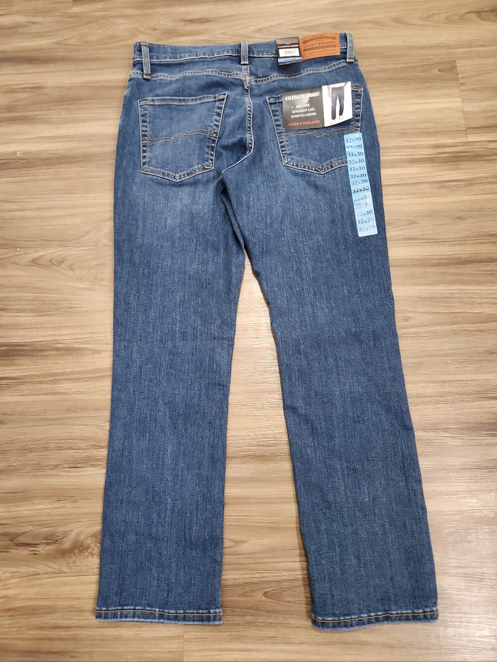 Mens Lucky Brand 410 Athletic Straight Jeans 32x30 Mid Rise Stretch Denim NWT - Picture 2 of 9